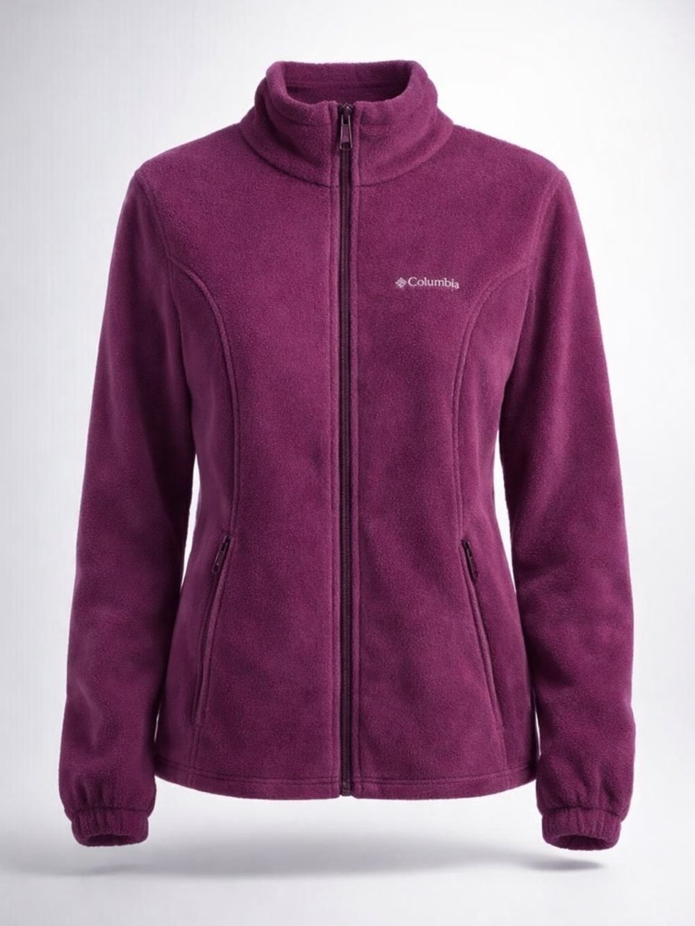 Columbia Women's Deep Plum Full-Zip Teddy Fleece Jacket